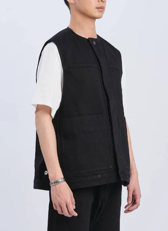 Cotton Polyester Denim Waistcoat