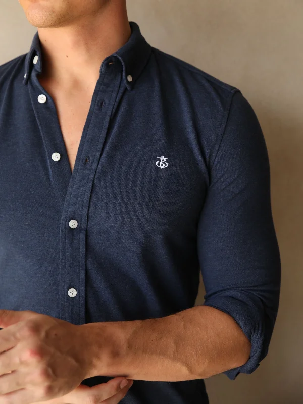 Arlo Soft Stretch Shirt - Navy