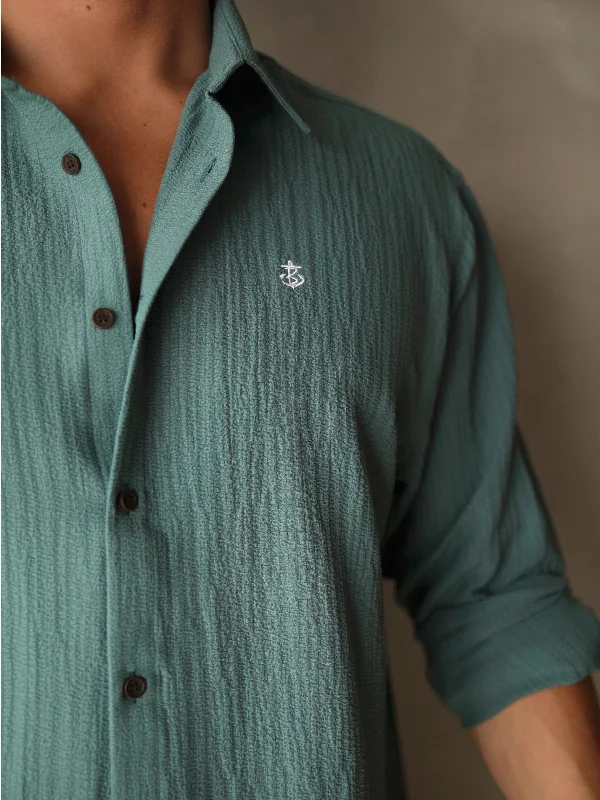 Salvatore Long Sleeve Shirt - Teal