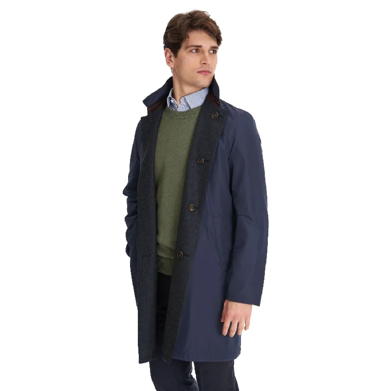 BLUE DOUBLE-FACED COAT