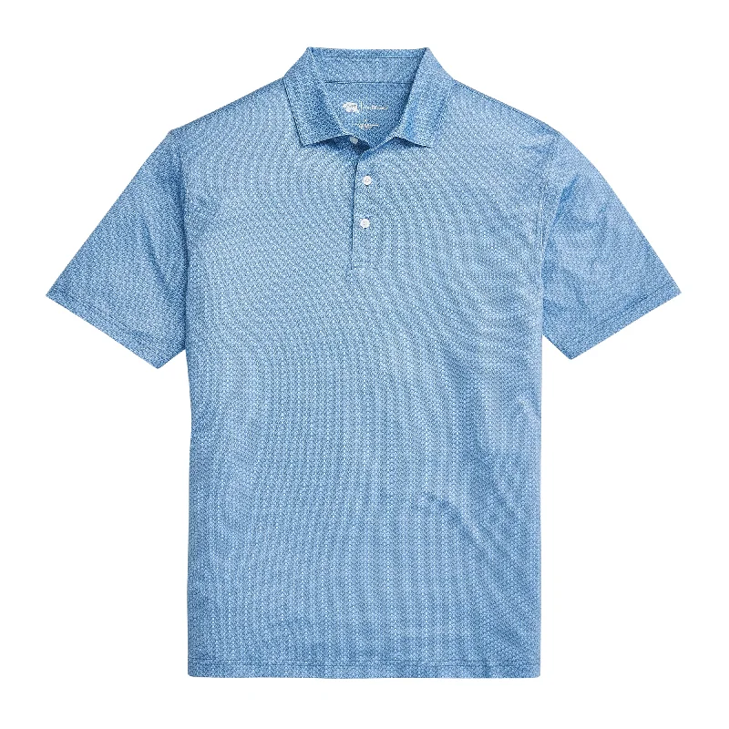 Bonnie Printed Performance Polo - Cosmic Sky