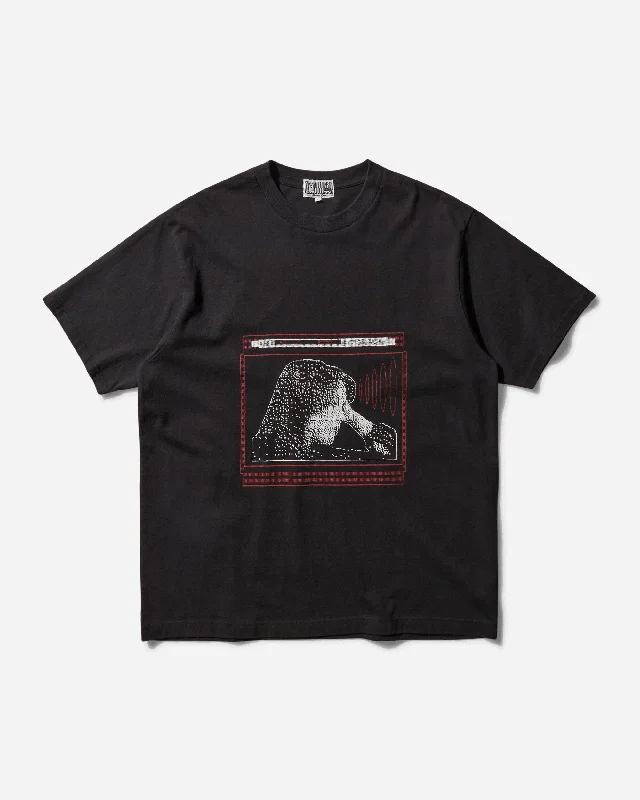 Washed Pixel Flame T-Shirt Black