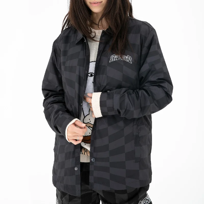 Checked Coaches Jacket (Black/Charcoal)