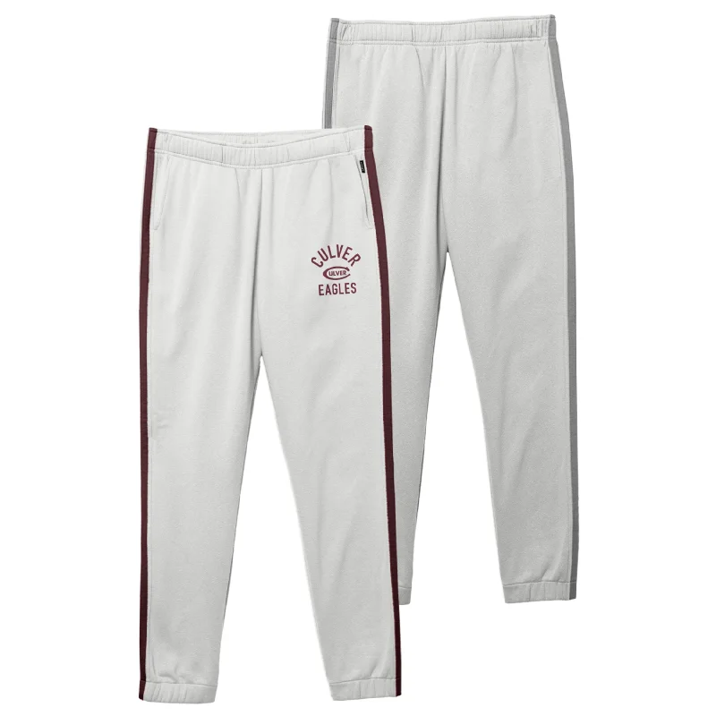 Locale Chaser Striped Jogger - White/Grey/Maroon