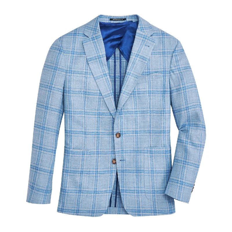 Drago Delicate Blue Plaid Sport Coat