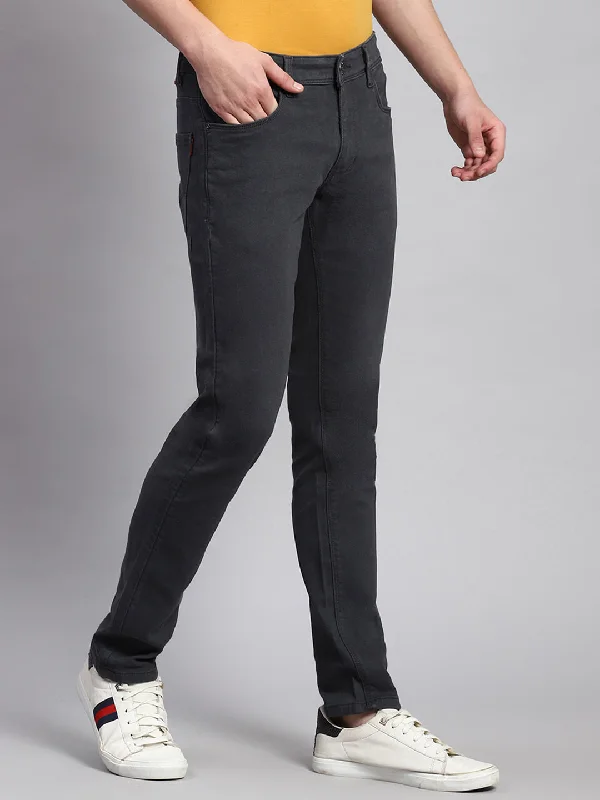 Men Grey Narrow Fit Denim