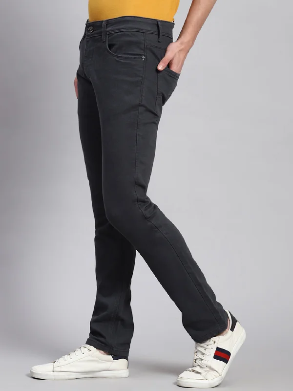 Men Grey Narrow Fit Denim