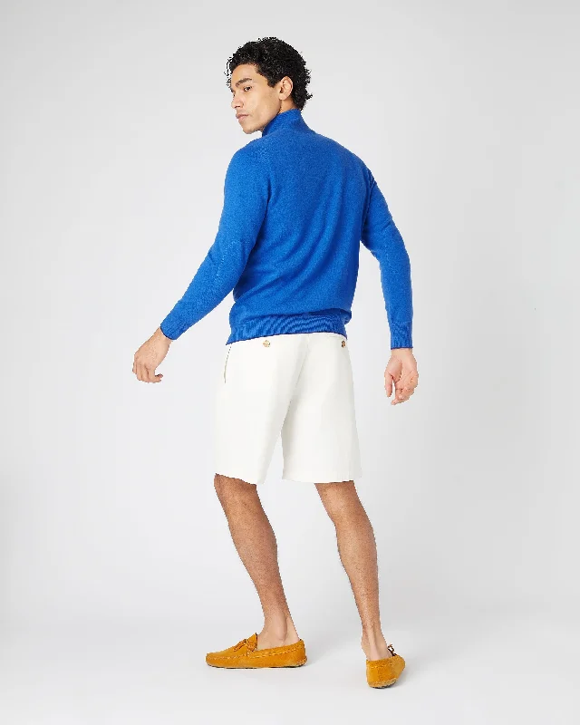 Men's Carnaby Half Zip Cashmere Jumper Sonic Blue