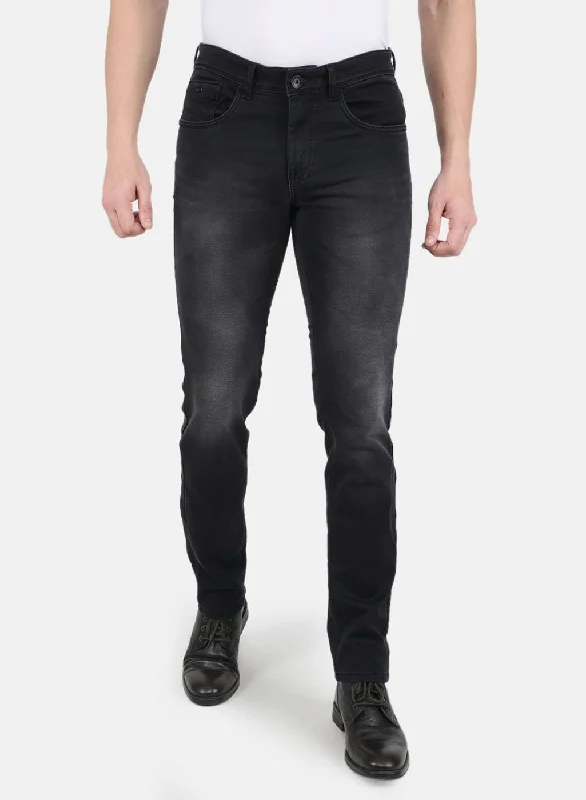 Men Black Narrow Fit Denim