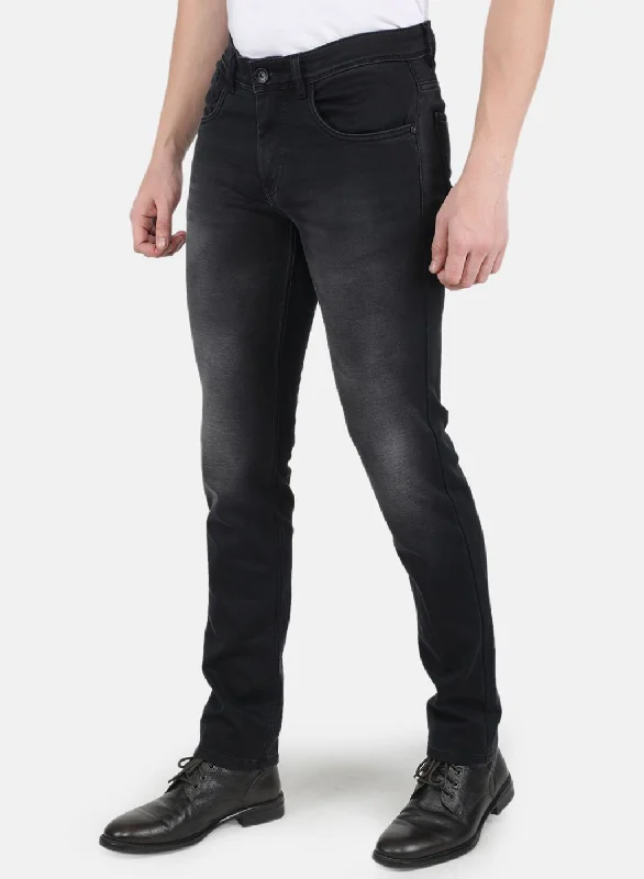 Men Black Narrow Fit Denim