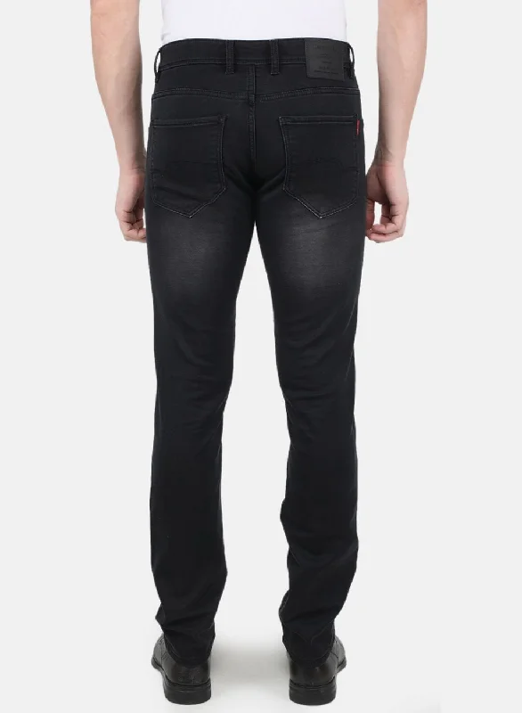 Men Black Narrow Fit Denim