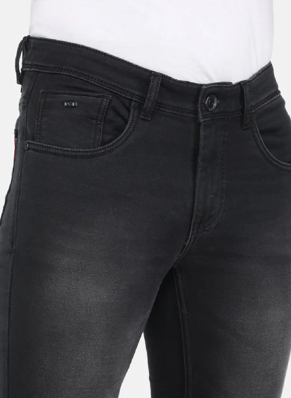 Men Black Narrow Fit Denim