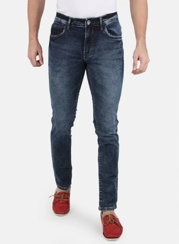 Men Blue Narrow Fit Denim