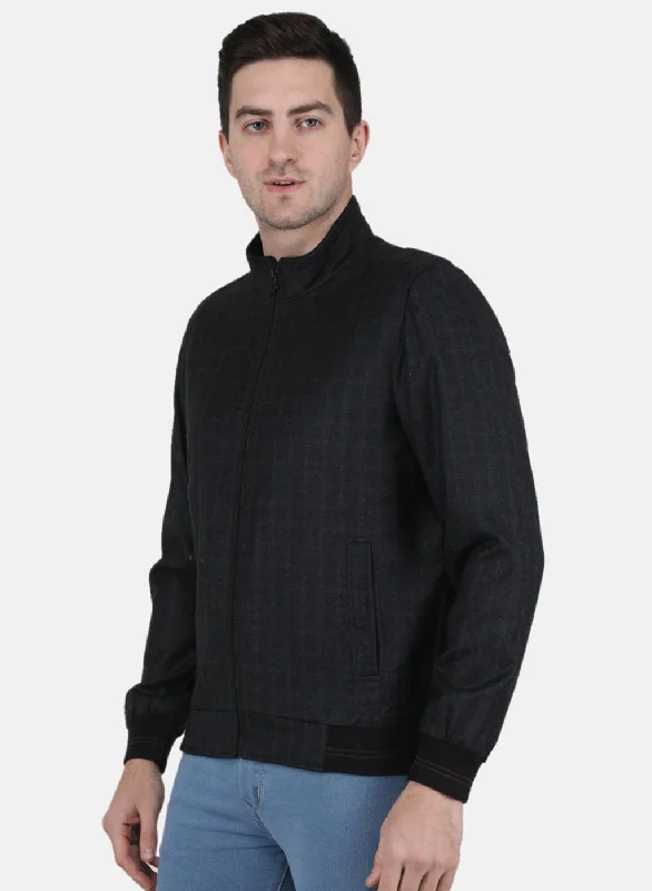 Men Grey Check Coat