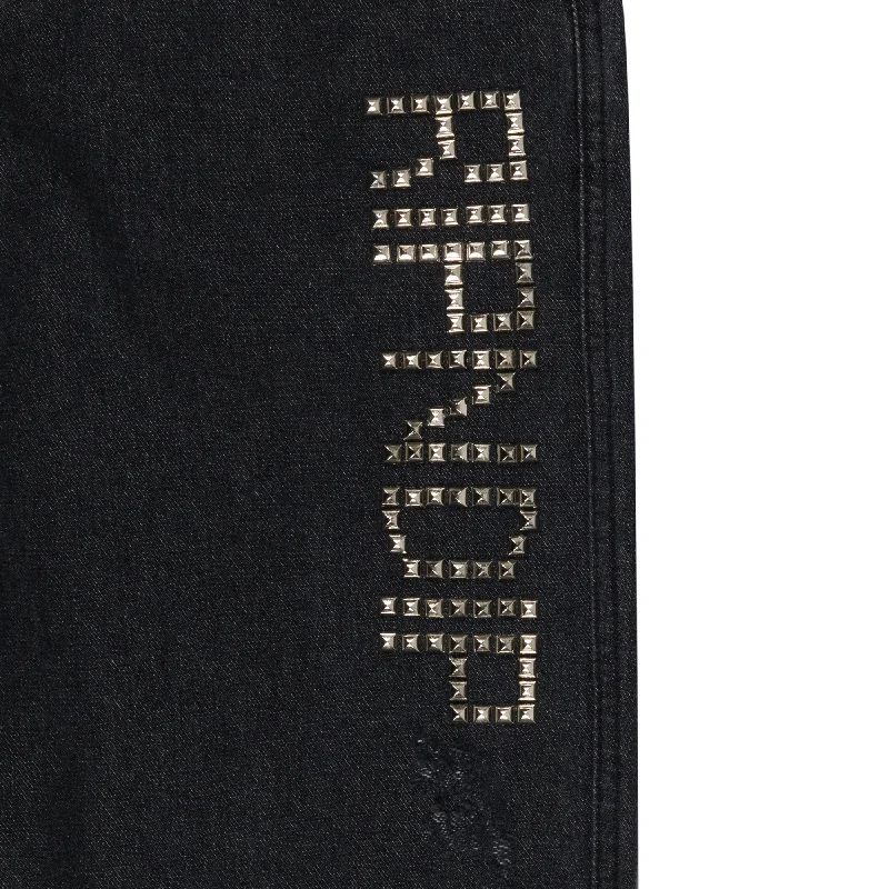 Rockstar Distressed Denim Pants (Black)