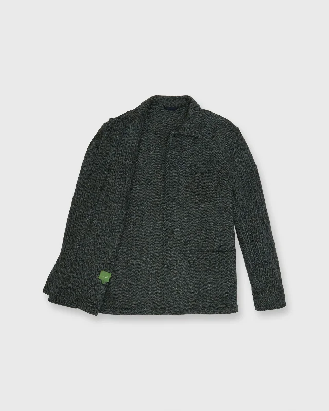 Chore Jacket in Loch Herringbone Harris Tweed