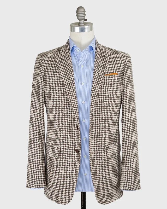 Virgil No. 2 Jacket in Chocolate/Bone Houndstooth