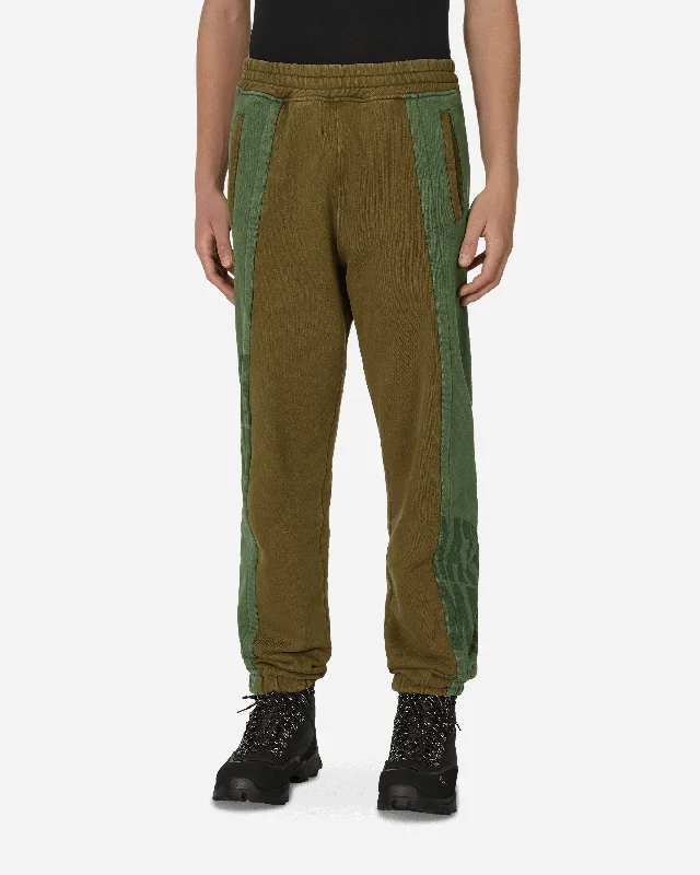 Panel Sweatpants Green / Brown