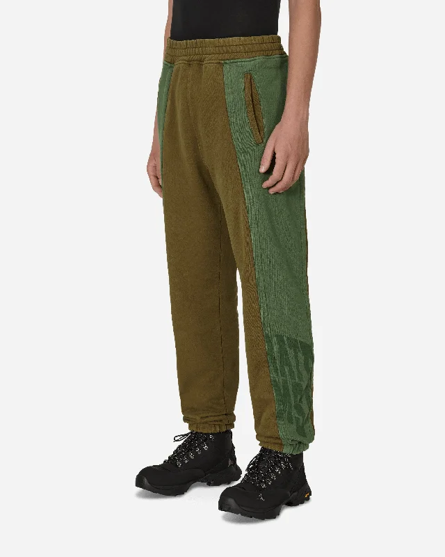 Panel Sweatpants Green / Brown