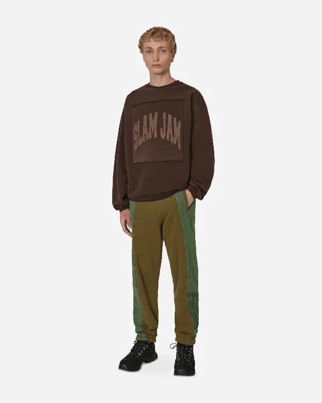 Panel Sweatpants Green / Brown