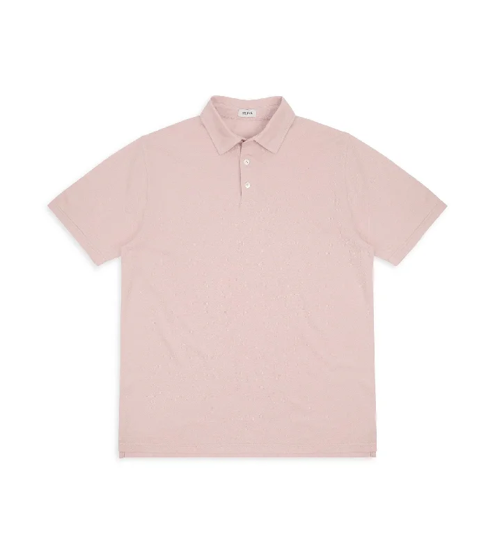 Trunk Moxon Short Sleeve Polo Shirt: Blush Pink