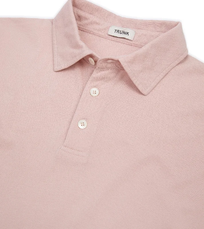 Trunk Moxon Short Sleeve Polo Shirt: Blush Pink