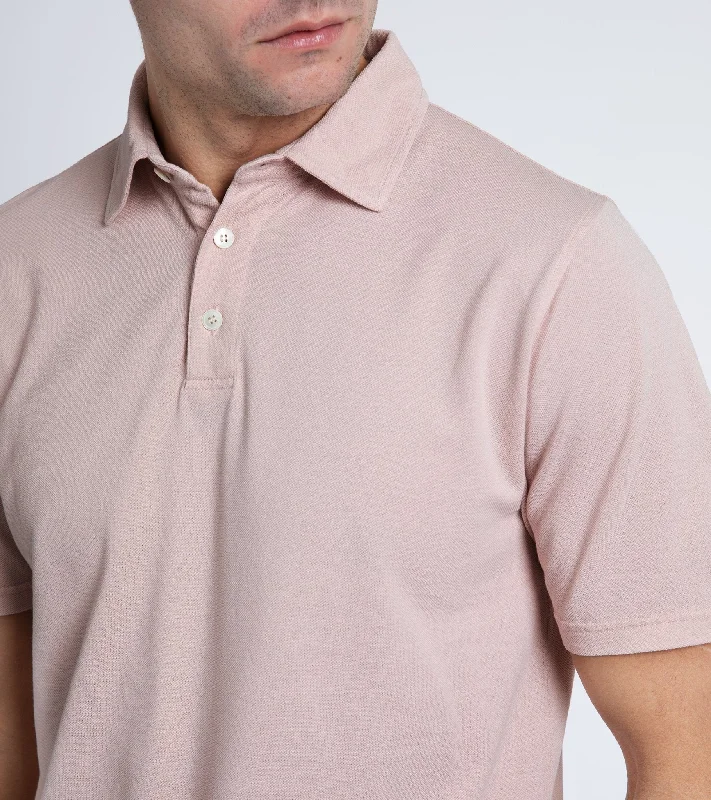 Trunk Moxon Short Sleeve Polo Shirt: Blush Pink