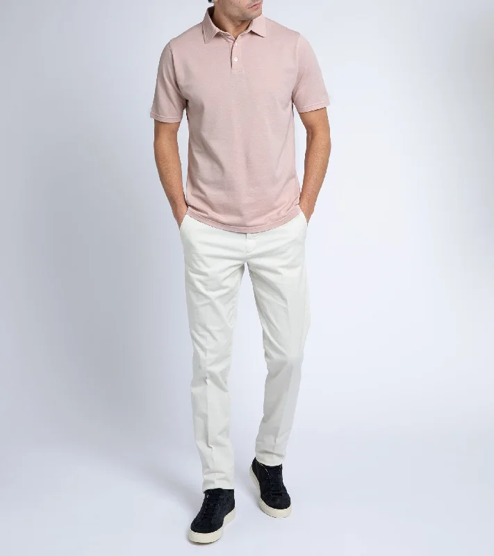 Trunk Moxon Short Sleeve Polo Shirt: Blush Pink