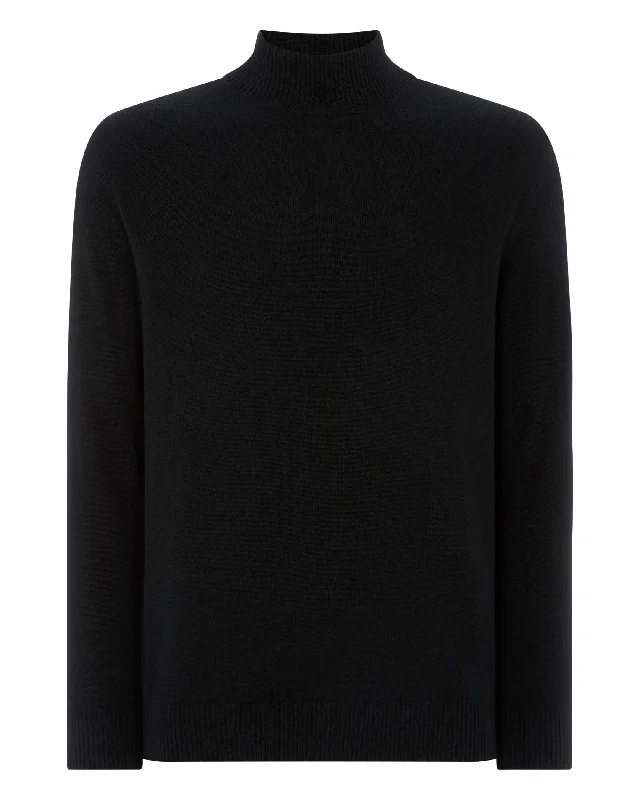 Men's Mayfair Turtle Neck Cashmere Jumper Black