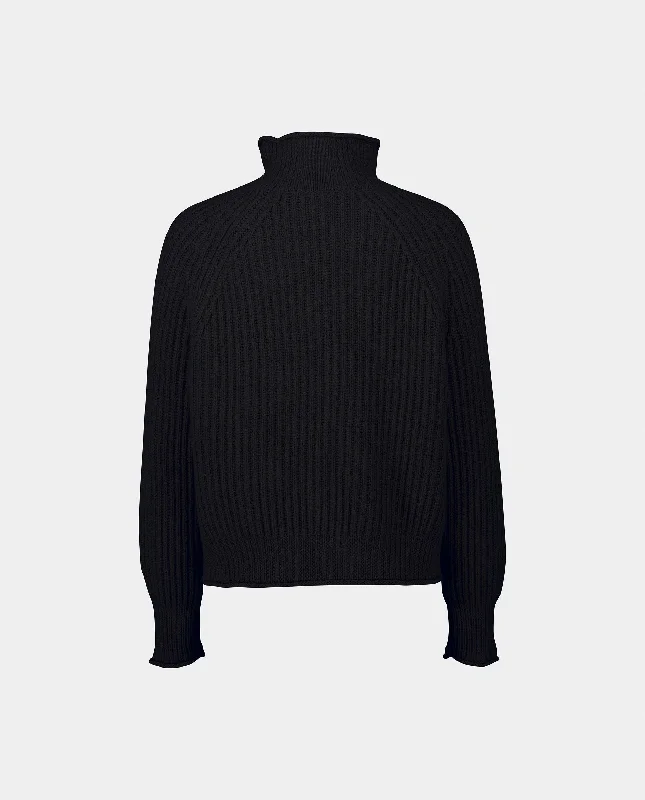 Stehkragen Pullover aus Cashmere in Navy