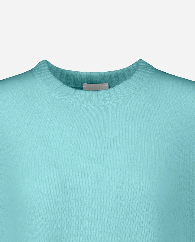 Rundhals Pullover aus Cashmere in Blau