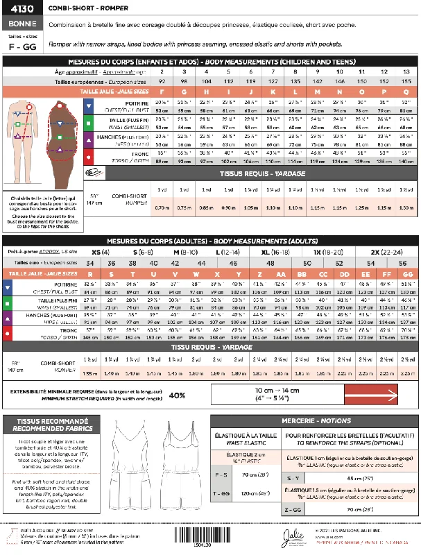 PDF Pattern / F-GG (kids 2 to adults 2X)