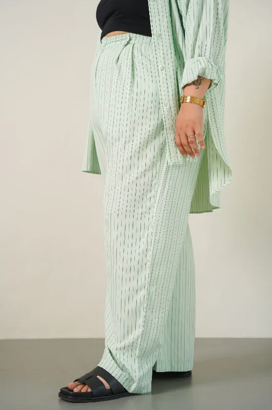 CURVE STRIPED PANTS