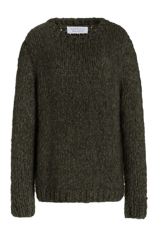 Lawrence Knit Sweater in Olive Welfat Cashmere