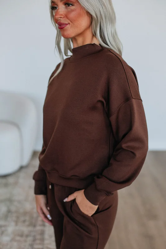 Leave Me To Lounge Pullover - Espresso