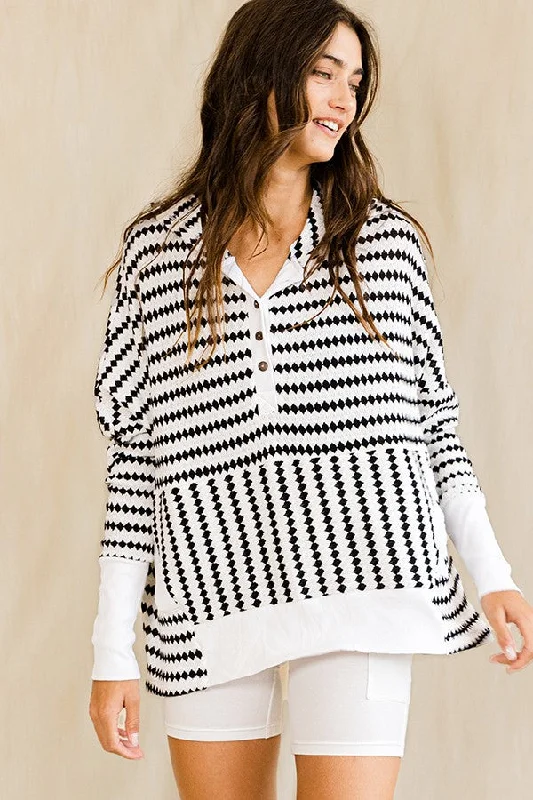 Oversize Stripe Button Up