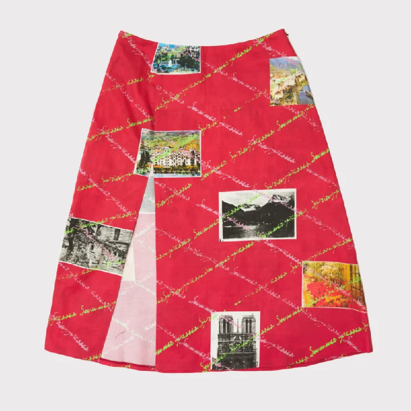 Postcard Skirt | Rose Red