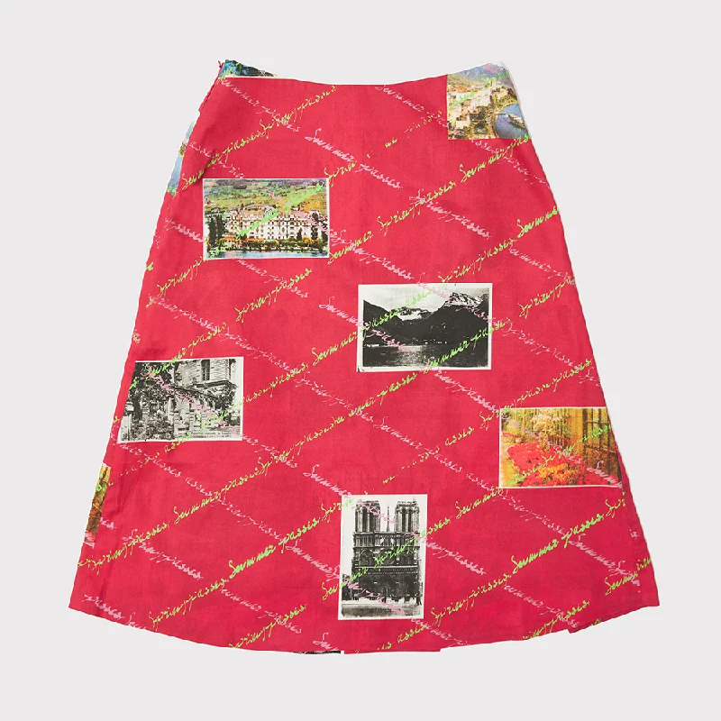 Postcard Skirt | Rose Red