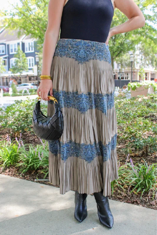 Valerie Pleated Maxi Skirt