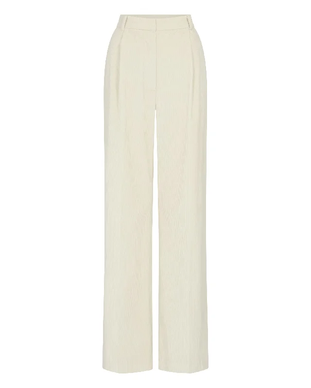 Women's Florence Cord Wide Leg Trouser Off White