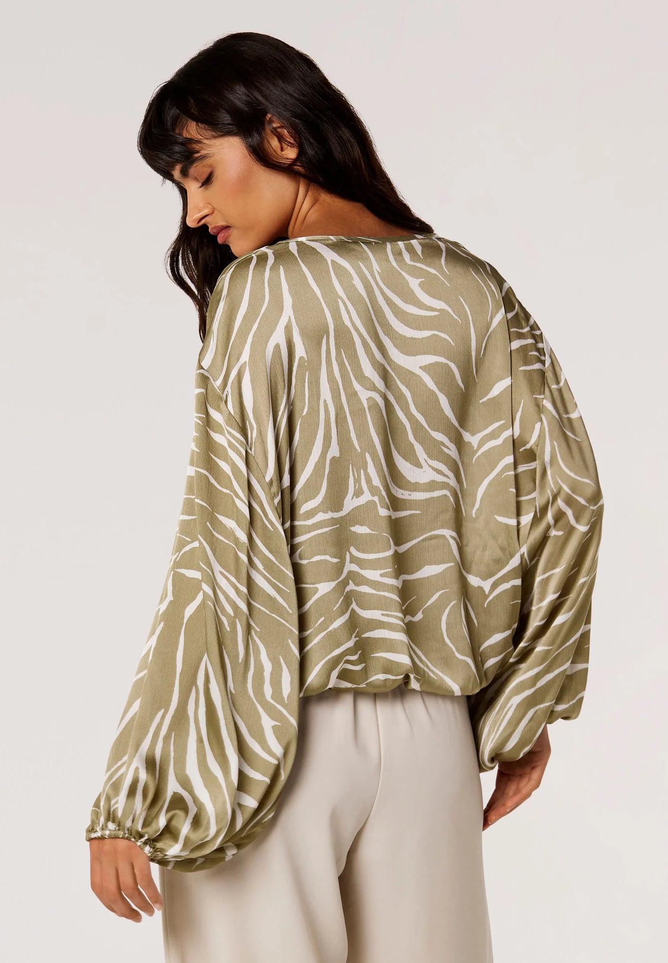 Zebra Satin Top