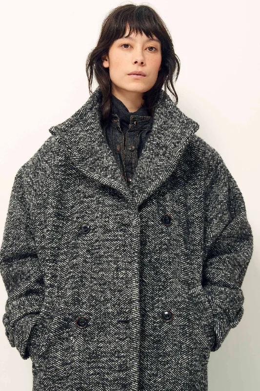 Bleecker Street Coat Whiblack