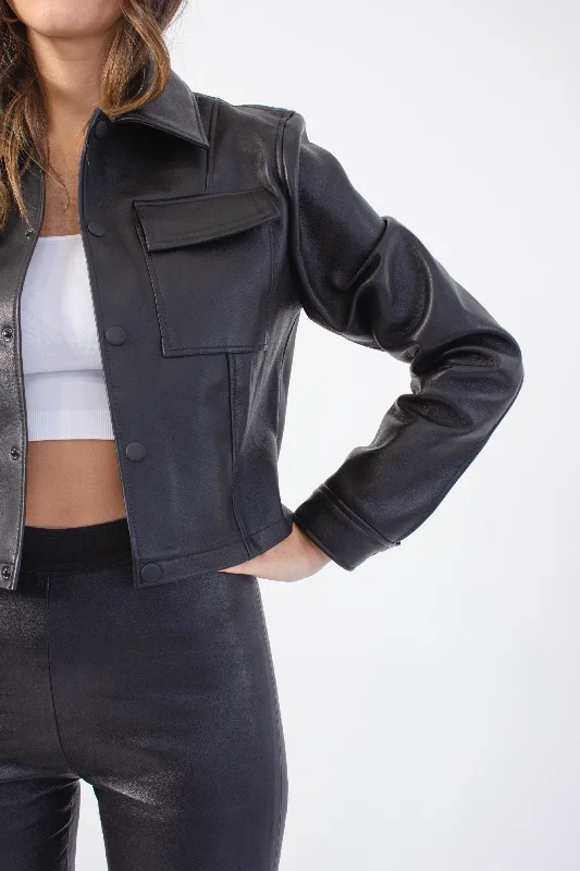 Thursdays X Namesake Crop Leather Jacket