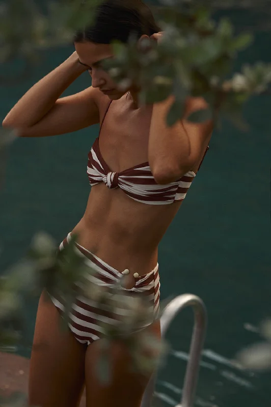 Healing Tools Bikini Top in Ecru & Marsala