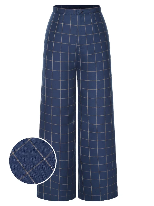 [Pre-Sale] Royal Blue 1940s Vintage Plaid Pants