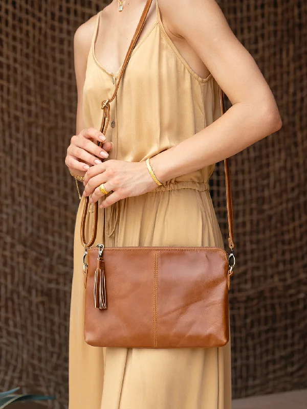 Twilight Leather Clutch Terracotta